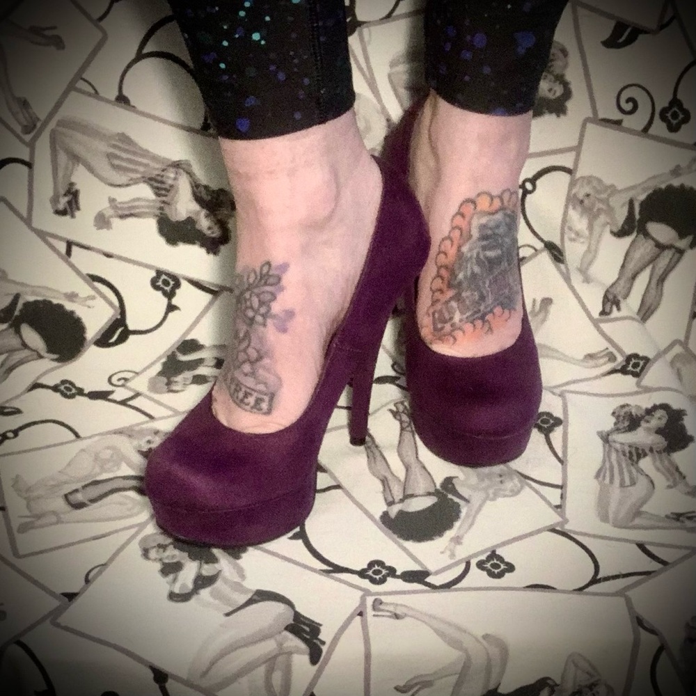 Purple Platform Pumps - Picture 12 of 12